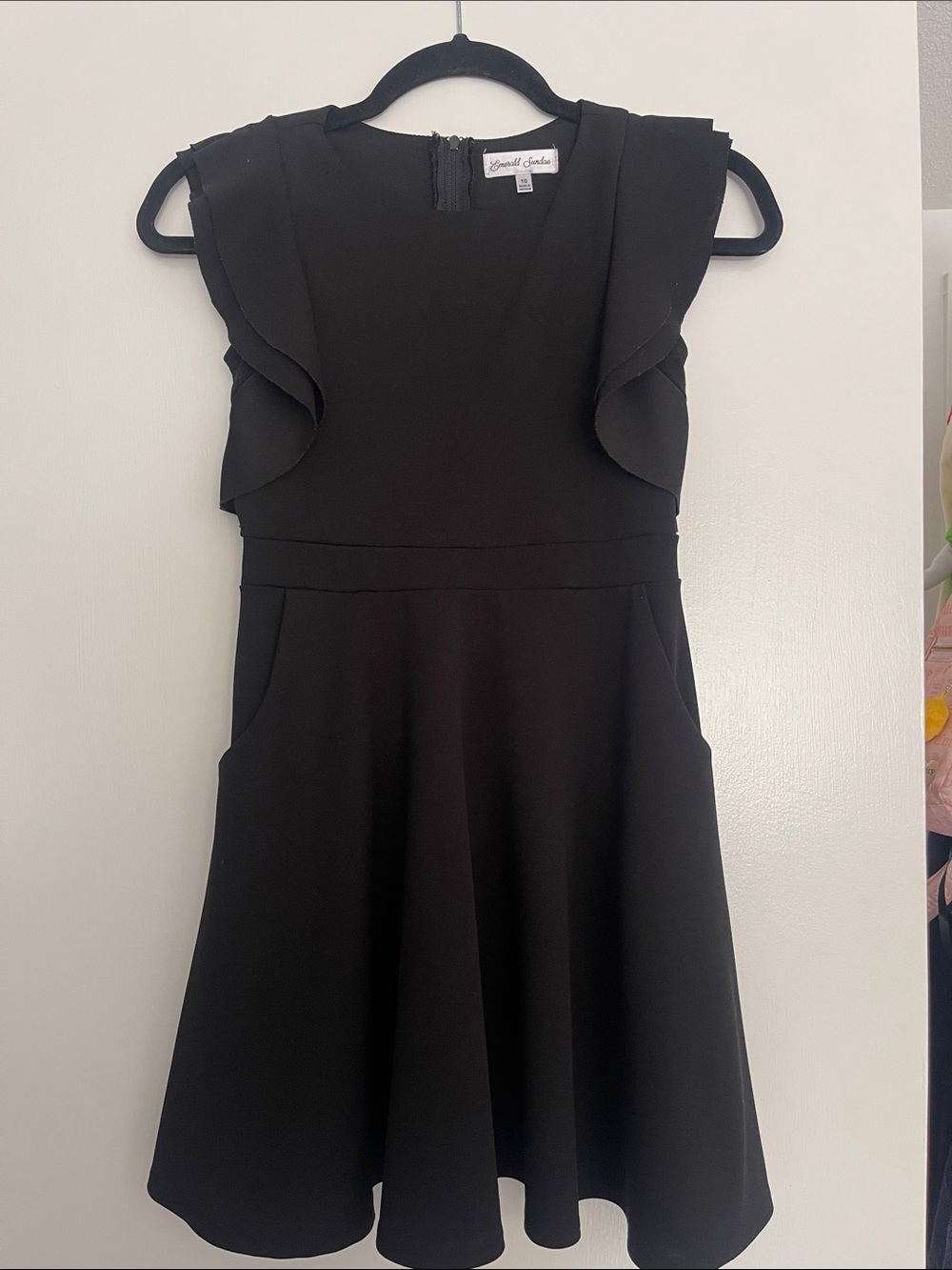 Emerald Sundae Black Dress with Back Zip